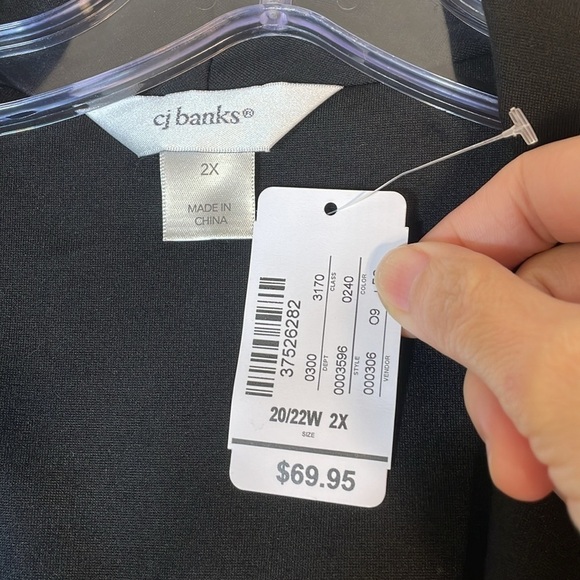 NWT. C J Banks 2X Open Front One Layer Jacket. - Picture 2 of 10